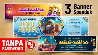 Spanduk IDUL ADHA 1445 / 2024 - Free CorelDRAW File #EdukasiGrafis