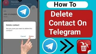 How To Delete Contact On Telegram (2024)  How To Remove Telegram Contact Number New possess