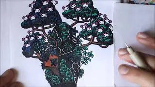 Drawing Mice in Rock Trees with Sakura Pigma Micron Pens