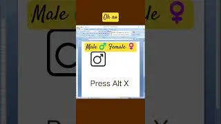 Male ♂️ Female ♀️ Symbol in Ms word shortcut key #viral #computer #msoffice #emoji #subscribe