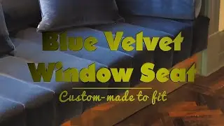 Home Upholstery Sydney - Blue Velvet Window Seat - Custom Made