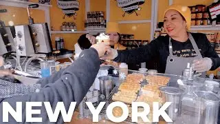 NYC Christmas Walk Union Square Holiday Market NYC 4K HD