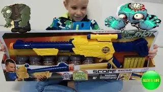 Zuru X-Shot Excel Скоп (3634) Бластер патроны и банки в комплекте ВЕСЕЛО