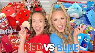RED 💋💄👠 VS BLUE 🦋🫐💙 TARGET SHOPPING CHALLENGE!