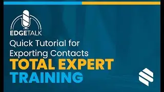 Total Expert - Quick Tutorial for Exporting Contacts