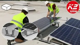 [instructions] Assemble the photovoltaic system on a flat roof: PV mounting with Dome 6