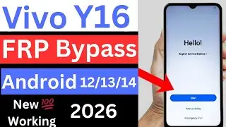Vivo Y16 Frp bypass 2026| Google Account remove 💯 Working method 