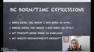past simple be, be born, dates