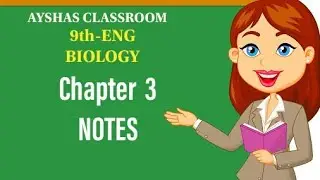 9th Standard Biology Chapter 3 (English Medium)Notes #Ayshasclassroom #Keralasyllabus