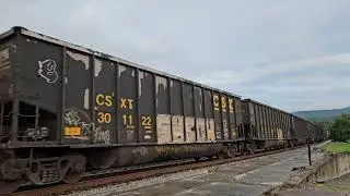 B410 through Covington VA with CSX NYC Heritage unit
