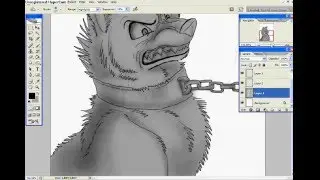 Speed painting Angry wolf