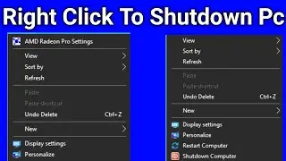 Right Click To Shutdown Pc/mouse right click shutdown/Add shutdown option to right click kkspandiceo