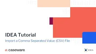 Import Comma Separated Value (CSV) File | IDEA 12 Tutorial (EN)