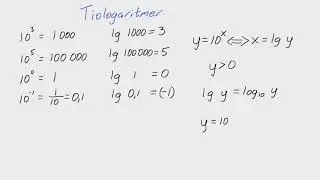 Matte 2 - Adam - Logaritmer - Tiologaritmer