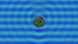 Waves reflecting off an island