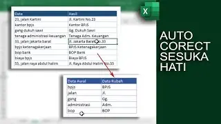 how to make autocorrection in excel