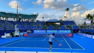 Taylor Fritz 2024 Delray Beach Open Practice - Court Level [4K 60fps]
