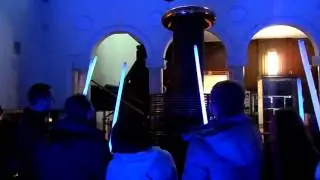 Tesla coil in working