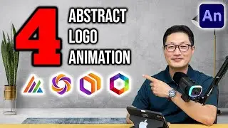 Four Abstract Logo Animation in Adobe Animate. Easy to follow.