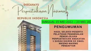 PELATIHAN PENGENALAN PENGELOLAAN PERPUSTAKAAN ANGKATAN 1