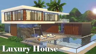 LUXURY HOUSE with infinity pool | Sims 4 build | NO CC | Relaxing video