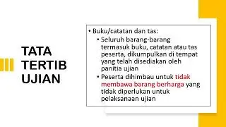 MATERI BRIEFING PESERTA UJI KOMPETENSI TENAGA KESEHATAN PERIODE JULI 2020
