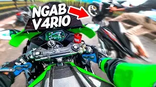 when ZX10R lu di Tantang Ngab V4RIO 😂