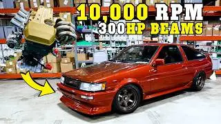 10,000 RPM 300HP AE86 Corolla PART 1 - Engine Dyno Tuning w/ Hasselgren Engineering!