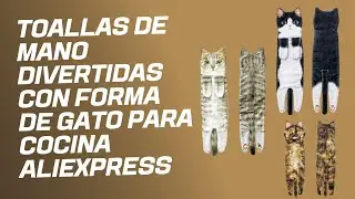 Toallas de mano divertidas con forma de Gato para Cocina Aliexpress 2024