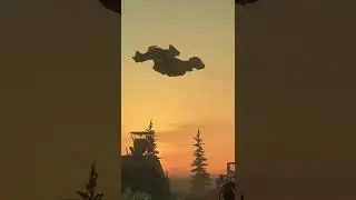 NPC drop ship flying in to unload Ninetails.         Star Citizen 