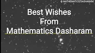 Best Wishes from Mathematics Dasharam