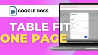 How To Make A Table Fit On One Page In Google Docs