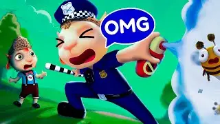 Não mexa com as abelhas🐝🥧😣Coelhos e policiais🐰🐝👮‍♂️Fugindo das abelhas