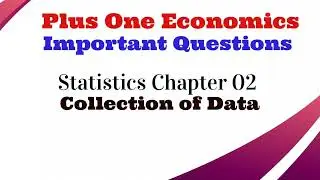 Plus One Economics - Statistics - Important Question.