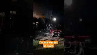 Double Header at night #shorts #train #subscribe #railway #night #like #steamtrain #steamloco