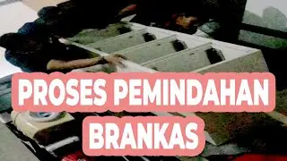 Proses Pemindahan Brankas Super Berat di Medan Bertangga