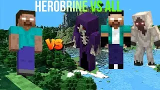 Herobrine vs Entity 303 vs All Powerful Mobs | Epic Fight