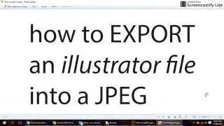How to export an illustrator file into a jpeg