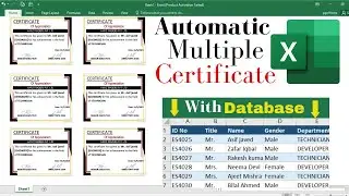 How to create automatic certificate using Excel | certificate in Excel. Advance Excel | Elesson info