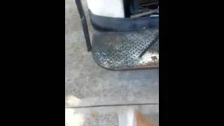 Bottle flip on to golf cart