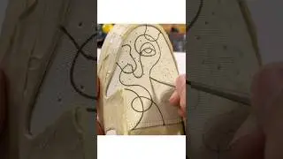 Painting my design on shoes 👟 #shorts #art #painting #artist