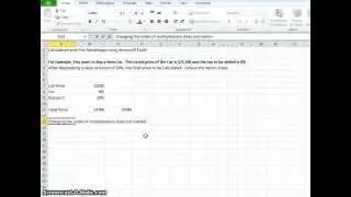 00026 - How To Calculate With Percentages Using Microsoft Excel