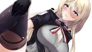Azur Lane Bismarck Maid Outfit Lewd Moan