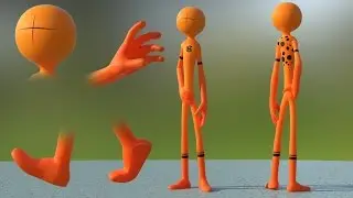 Stickman Character Design | Modeling - Texturing - Rigging - Animating