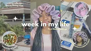 GRWM First day of school *College Edition* | Yarn shopping, Balancing worklife, hobbies, ruffle hats