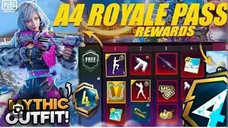 1 To 100 RP REWARD A4 IN PUBG | A4 ROYAL PASS COMING IN PUBG /BGMI
