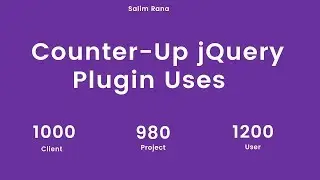 Counter-Up jQuery Plugin Uses in HTML Template