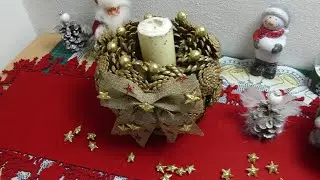 Новогодний подсвечник своими руками! Новогодний декор!