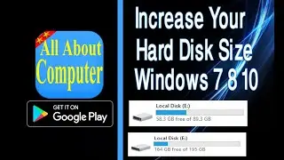 How to increase Hard Disk size in windows 10 | Extend hard disk drives | Step by Step
