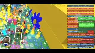 Completing 750b red pollen and 750b blue pollen as a red hive | Bee Swarm Simulator